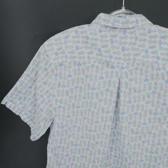 Tommy Bahama Shirt Mens Large White‎ Purple Pineapple Print Short Sleeve Resort - Picture 11 of 16
